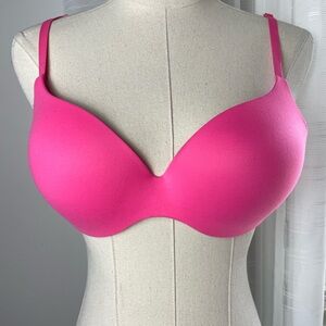 Victoria's Secret Perfect Shape Neon Pink Push-Up Bra Size 34C